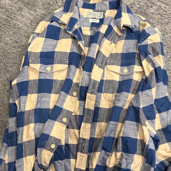 Lucky Brand Other - Lucky Brand Blue/cream plaid Men's button down Shirt size XL new